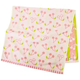 Hayashi BK425702 Bath Towel, Approx. 23.6 x 47.2 inches (60 x 120 cm), Non-twist Yarn, Soft, Cherry