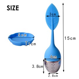 6 Piece Leaf Tea Infuser, Loose Tea Infuser, Tea Infuser with Saucer, Fine Mesh Tea Strainer, Long Handle Tea Strainer, Tea Brewing Tool Accessories