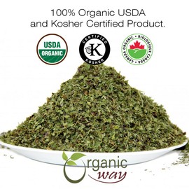 Organic Way Organic Way Lemon Balm Leaf Cut & Sifted (Melissa officinalis) - Herbal Tea | Organic & Kosher Certified | Vegan | Raw, Non GMO & Gluten Free | USDA Certified | Origin - Albania (1/4LBS / 4Oz)