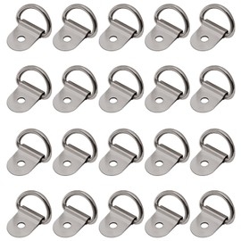 Rierdge Titanium Tone D Shape Tie Down Anchors, Iron D Rings Anchor Lashing Rings for Car Truck Trailer Cargo Boats RV, 20pcs