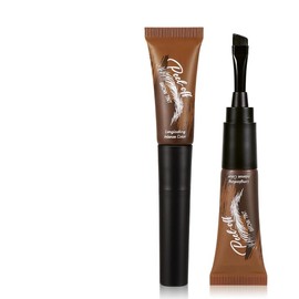 Waterproof Eyebrow Dye Kit – Semi-Permanent Tint & Peel-Off Gel – Natural Longwear Brow Color Easy Flat Brush Application Deep Shade for Women & Beginners（02# Espresso）