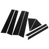 8PCS Door Window Pillar Trim Bright Black 4D Style PC