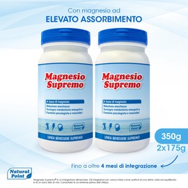 Magnesio Supremo Integratore Alimentare Elevato Assorbimento 350 g, 2x175 g