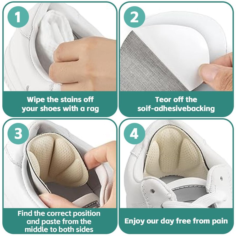 JUGUTA Premium Fersenpolster Schuheinlagen - Das Original - Fersenschutz Fersenkissen