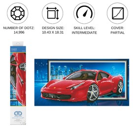 DIAMOND DOTZ Kits - Vroom!!, Partial Drill, Round Dotz, Diamond Painting Kits, Diamond Art Kits for Adults, Diamond Painting Boys, Diamond Art, Kits, Boy Diamond Art, Diamond Art Car,