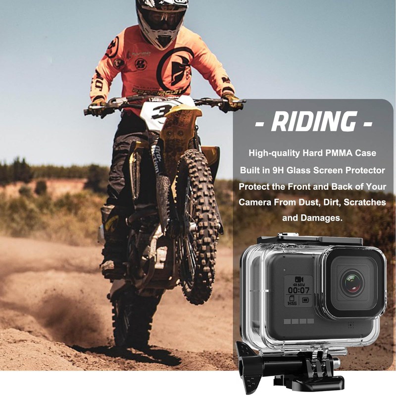 Compatible for Go Pro Hero 8 Black Waterproof Housing Case