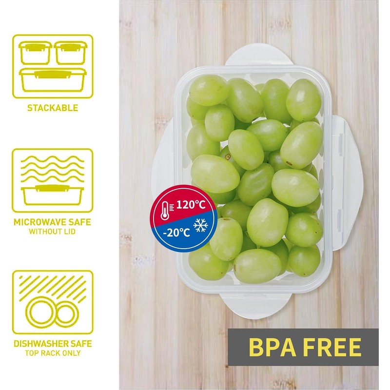 EASYLOCK 4 Pack 180ML Food Storage Containers with Lids Airtight,