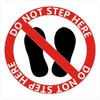 10 Pack 4x4 Inch No Step Safety Labels, Vinyl Caution