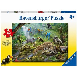 Ravensburger Rainforest Animals 60-Piece Jigsaw Puzzle | Engaging and Educational Fun | Perfectly Fitting Unique Pieces | Durable for Repeat Use | Ideal Gift for Kids Aged 4-8 Years