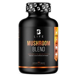 Mezcla de Hongos Adaptogenos. 90 Cápsulas con 1500 mg por porción. Melena de León, Reishi, Cordyceps, Chaga, Cola de Pavo. Ingredientes naturales. Mus