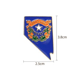 Nevada State Shaped Map Lapel Metal Pin Enamel Brooch Keepsake Beautifully Designed for Backpack Hat