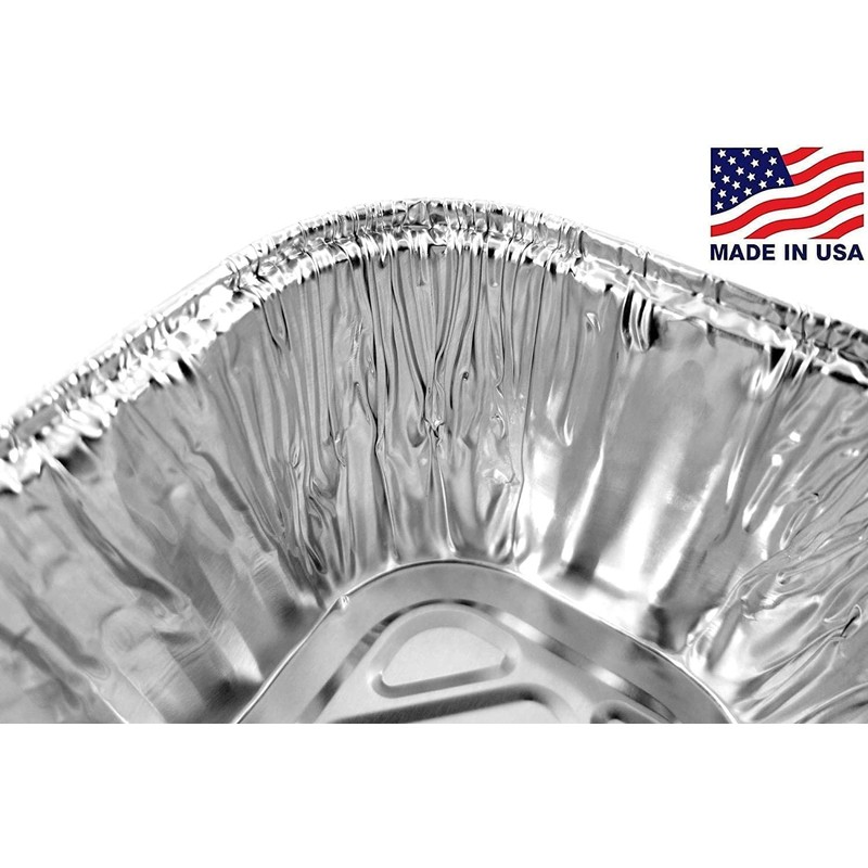 Handi-Foil 1 lb. Aluminum Foil Mini-Loaf/Bread Baking Pan w/Clear Low