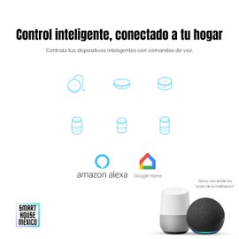 SMART HOUSE MEXICO Foco Inteligente WiFi. Foco Smart RGB. Funciona con iOS y Android. Cambia de color, temperatura, intensidad. Controla con voz con Alexa y Google Home.