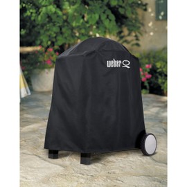 Weber 6552 Premium Grill Cover, Fits Weber Q, Q-200, and Q-220 with Cart