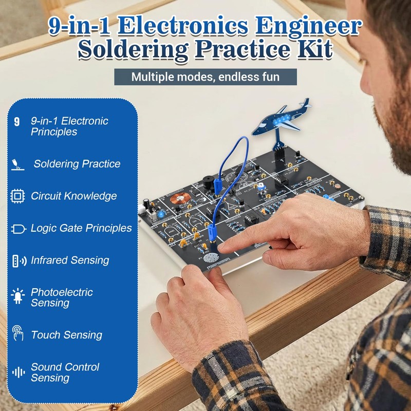 Lumenrix DIY Electronics Learning Board Soldering Project Kit, Circuit Experiment