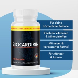 Biocardirin Kapseln | Für deine körperliche Balance | Einfache Anwendung | 90 Kapseln | 1x