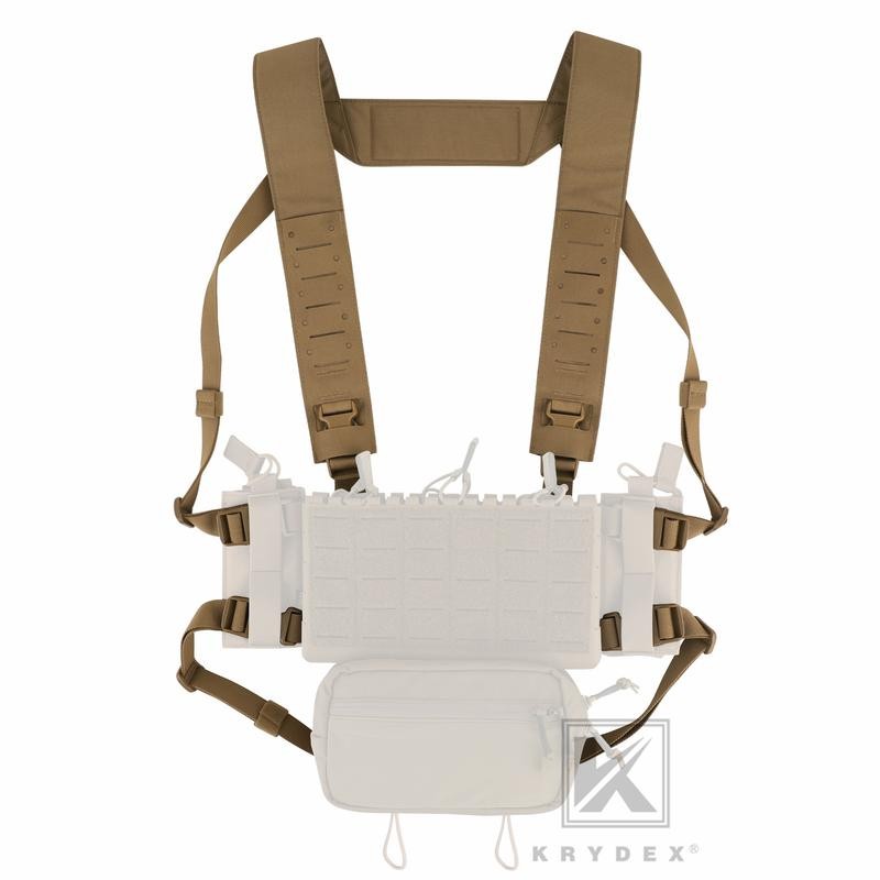 Krydex Tactical Chest Rig Padded Shoulder Strap Laser Cut H-Harness