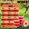 WA0010 Trimmer Spools for Worx 6-Pack,10ft 0.065" Pre-Wound Replacement for