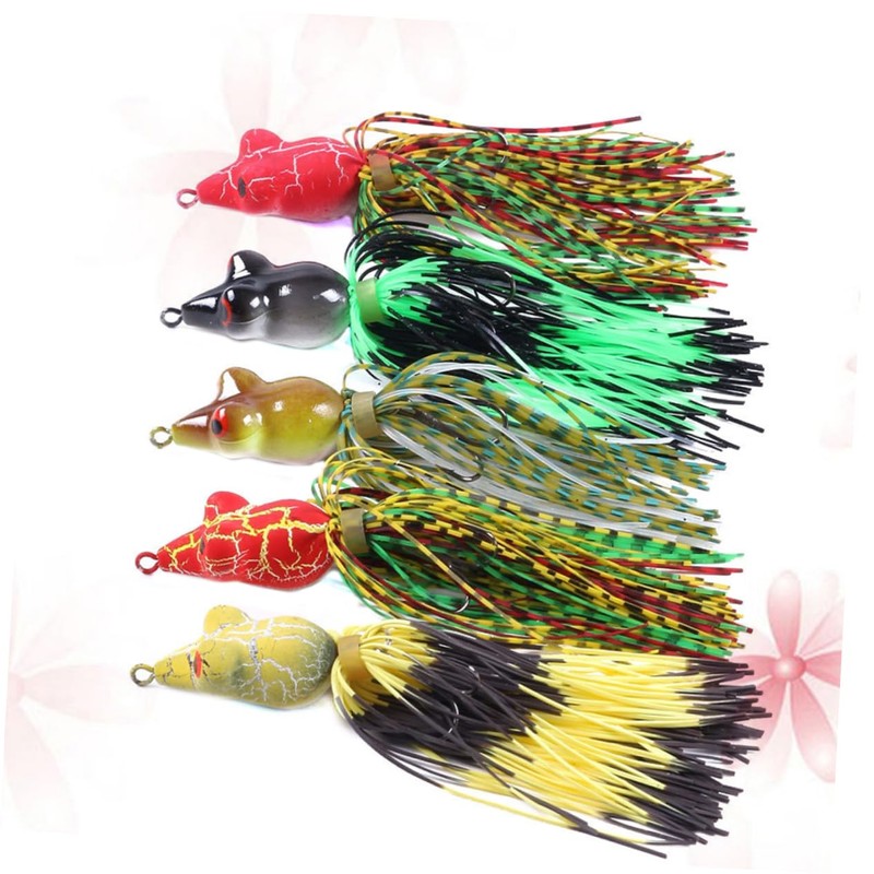 Outanaya 5pcs 9cm Bionic Baits Realistic Fishing 5 Durable Colors