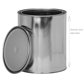 AUTORIND Empty Gallon Size Paint Can with Lid and Handle, Unlined Multipurpose Storage for Arts and Crafts, DIY Projects, Painting, Garage Organization, 100% Recyclable (Pack of 6)