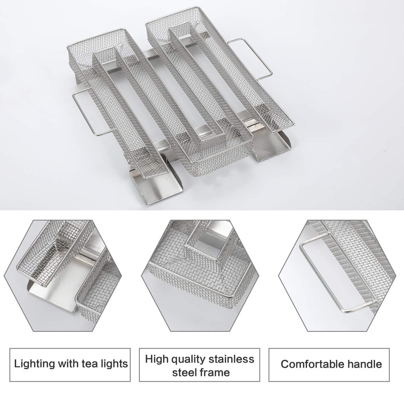 Lyeiaa Cold Smoke Generator, Stainless Steel for Cold Smoking, Food