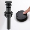 Matte Black ABS Pop Up Sink Drain with Overflow for