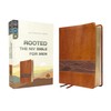 Rooted: The NIV Bible for Men, Leathersoft, Brown, Comfort Print