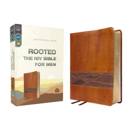 Rooted: The NIV Bible for Men, Leathersoft, Brown, Comfort Print