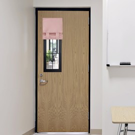 RYB Home Door Curtains for Small Windows, Full Privacy Protect Room Darkening Sides Drapes for Classroom Door Window Kitchen, 1 Panel, Orange Pink W12 x L30