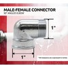 DOJA Barcelona Threaded Fitting 90º Brass Chrome-Plated 1 Inch Male