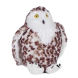 Animal Instincts Snow Mates Suri Snowy Owl, Squeaky Soft Plush Chew Companion Dog Toy - Medium