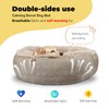 HACHIKITTY Dog Donut Round Calming Bed, Fluffy Dog Bed for