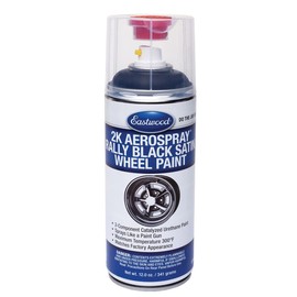 Eastwood 2K Catalyzed Aerospray Long Lasting Satin Black Rally Wheel Urethane Paint 12 oz