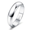 Diamday 925 Sterling Silver Ring Women Men Simple Engagement Ring