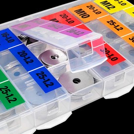 EEEEE Fender Washers for Screws 280pcs Flat washers Assortment 304 Stainless Steel washers 18 Sizes M3 M4 M5 M6 M8 M10 M12 Assorted Washer Set Metal Washer kit Large washers Screw washers for Bolts