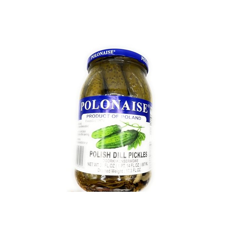 Polonaise Polish Dill Pickles Pack of 4 Jars (17.3 fl