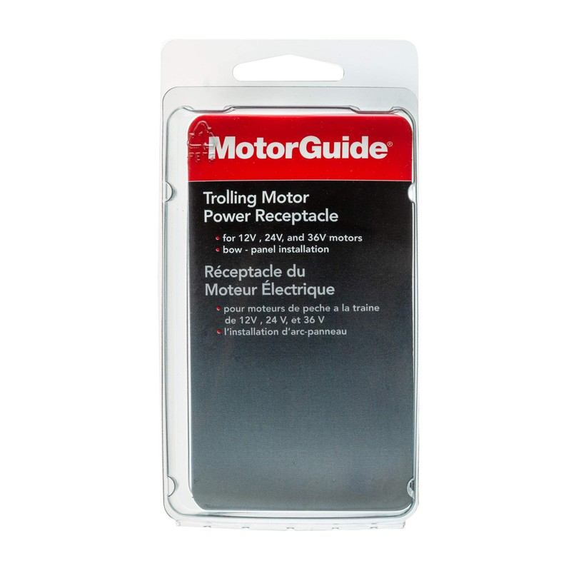 MotorGuide 8M4000954 Trolling Motor Power Receptacle, 2-Prong 12V, 24V or