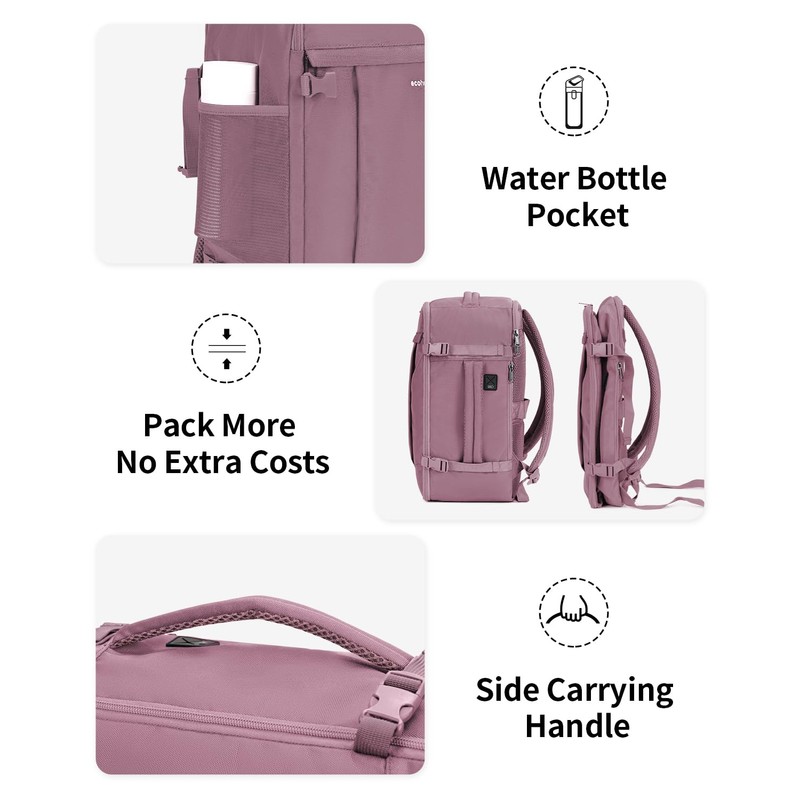 ECOHUB Travel Backpack for Women, Carry on Backpack with USB