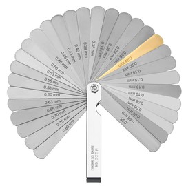 Bestgle 32pcs Thickness Gauge Gap Gauge Thickness Thickness Measurement Stainless Steel Ruler String Action Ruler Gap Gauge Feeler Gauge Gap Measurement 0.04-0.88mm