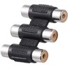 X3 Coupler RCA 3 Way Extension Adapter Connector RCA Female