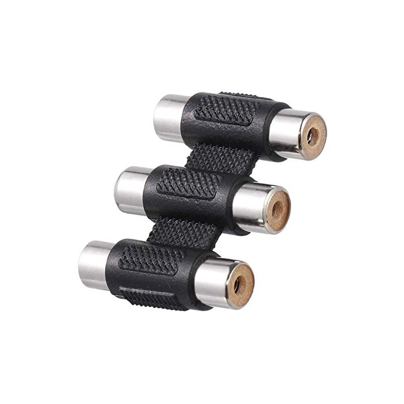 X3 Coupler RCA 3 Way Extension Adapter Connector RCA Female