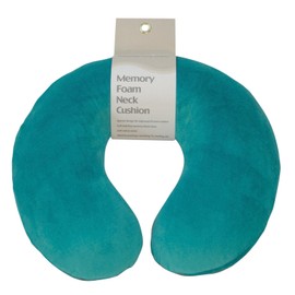 Motionperformance Essentials Super Velour Luxury Memory Foam Comfort Neck Support Cushion (Travelling, Car, Plane, TV, Reading) (Teal Green.)