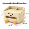 Multifunctional Desktop Organizer for Office and Home – Cute Beige