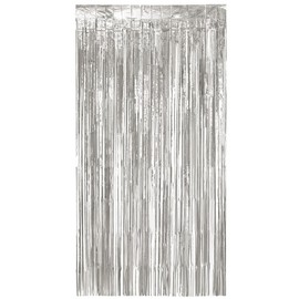 Boland - Metallic Foil Curtain Size 200 x 100 cm Tinsel Shiny Door Curtain Decoration Photo Backdrop Party Disco Theme Party