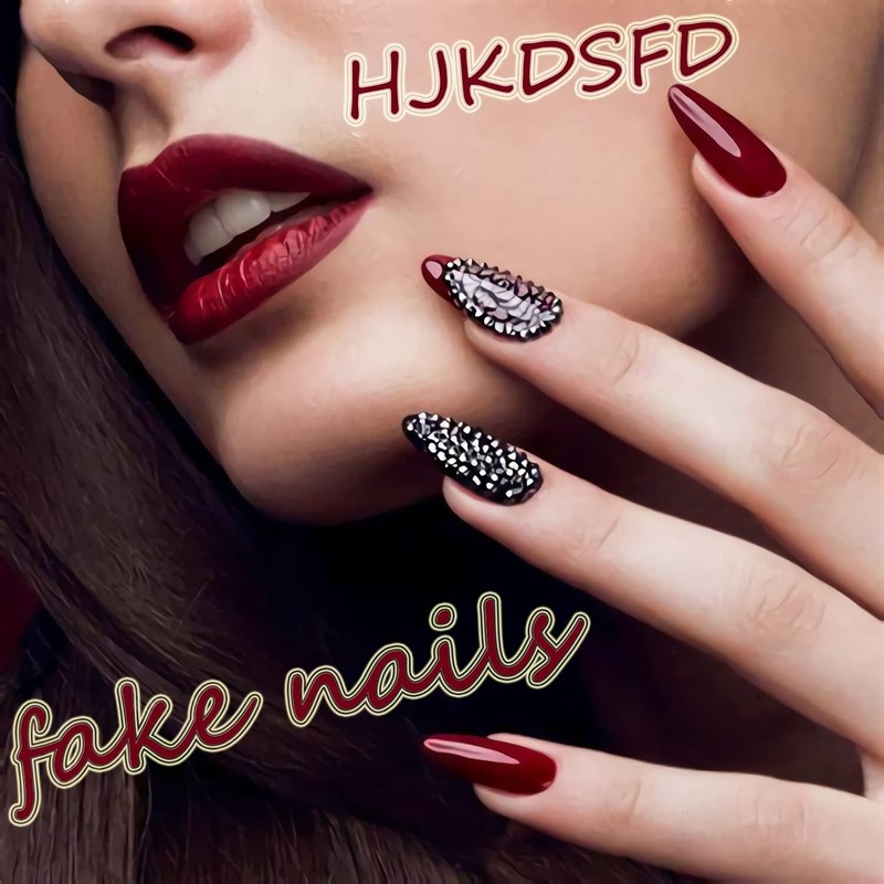 Cute Press on Toenails Short Square Fake Toenails Black and