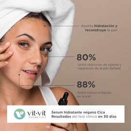 Serum Reparador 30 ML Cica Tigergrass con Acido Hualurónico y Niacinamida, Hidratante que regenera la piel dañada y reduce las rojeces. vegano. Vit Vi