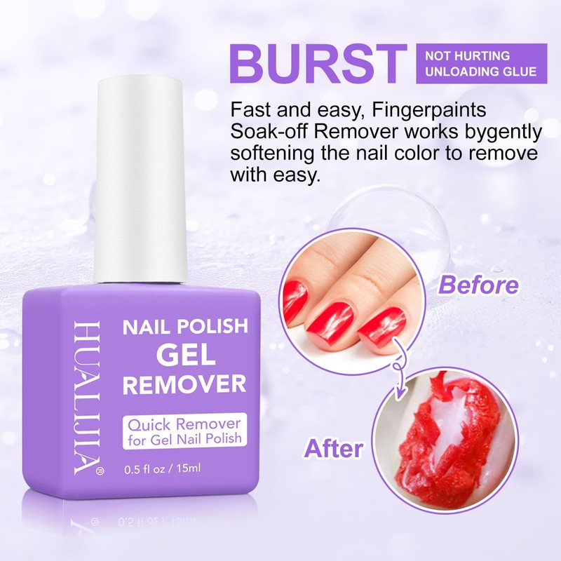Gel Nail Polish Remover, (2pcs) Gel Polish Remover for Nails,