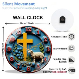 12 Inch Round Wall Clock A Harmonious Blend of Reliable Engineering and Beautysheet size: 12 in, color: White