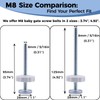 Flauzmann M8x95mm 4 Pack Baby Gate Screws Replacement (8mm Diameter)