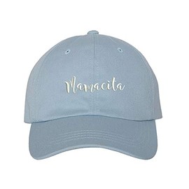Prfcto Lifestyle Mamacita Embroidered Baseball Hat - Latina Hat for Women (Sky Blue)